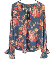 NWT Tolani Collection Amity Top Blue Floral Size Small