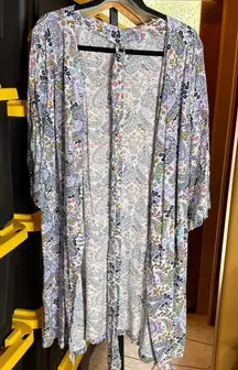 NWOT Vera Bradley Multicolor Paisley Essential Knit Robe Cotton Blend Size L/XL
