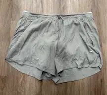 Nike Women XXL Dri Fit Grey Athletic Shorts Elastic Adjustable Waistline Lined