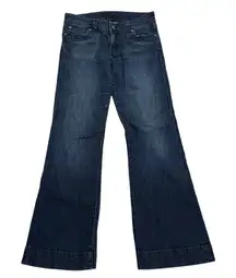 Kut From The Cloth Blue Denim Jeans Flare Leg Women's Size 6 Mid Rise