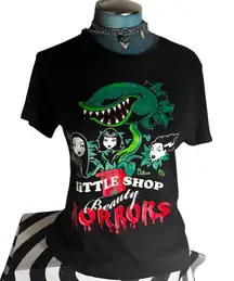 Pinky Star ’Little Shop of Beauty Horrors’ Tee Women’s Size‎ Large Black Tshirt