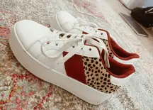 These Three Boutique Red And Cheetah Print Shoes