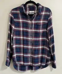 Treasure & Bond Plaid Relaxed Button Down Shirt Size X-Small