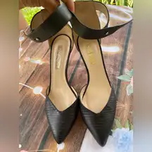 Rebecca Taylor Black Textured Heels