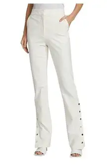 Derek Lam 10 Crosby Women's White Tesse Snap-leg Flared Pants Size 8 New