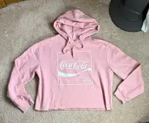 Like New Coca-Cola Pink Cropped Hoodie. Size Large