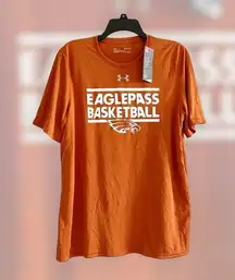 NEW Under Armour Heat Gear T-Shirt, Eaglepass Basketball Fan Tee, Size L NWT