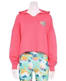 Women’s  Campus French Terry Hoodie Peachy Pink Size L NWT