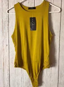 Saints 21 Mustard Yellow Sleeveless Bodysuit  Sz S NWT