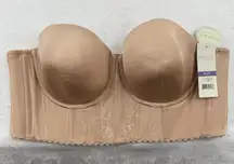 Parfait Strapless Bra Size 42C European Nude P50116 Lace Trim Convertible