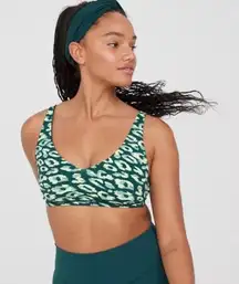 Aerie Offline Green Camo Athletic Workout Mesh‎ Sports Bra Womens Size Small