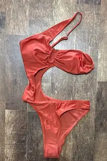 Stylish Burnt Orange One Piece Swimsuit