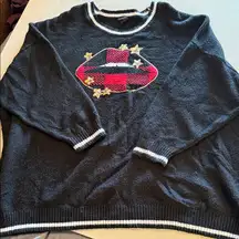Torrid black and plaid graphic sweater size 5