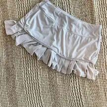 Athleta white good match stretch pleated ruffle tennis running skirt medium