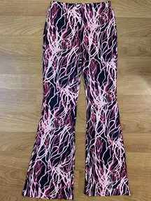 Pink Lightning Festival Flare Pants