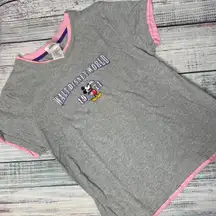 Vintage Walt Disney World Mickey Mouse Ringer T-Shirt Med