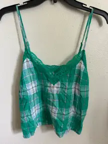 New Colsie plaid green Tank top