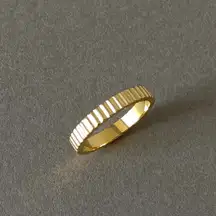 Thin Band Gold Ring , Gold Stacking Ring