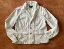 STYLE &CO Cotton velvet white blazer M