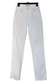 Revice Denim SZ 28 Straight Jeans Hi-Rise Pockets Zip-Fly White Womens - Long