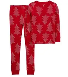 Carters red dotted tree matching Christmas pajamas family set - will split up