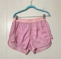 Outdoor Voices  Breaklite Windbreaker 4" Pink Grid Overlay 2 Pocket Short Size M