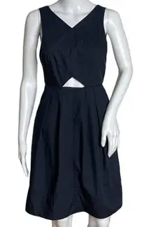 Madewell Dress‎ Womens 0 Navy Blue Cut Out Sundress Party Wedding Minimalist