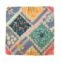 Floral Patchwork Scarf, Sz 21,5x22