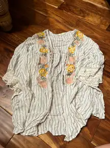 Women’s  floral lace cardigan. Size large