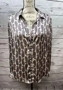 Chadwick’s of Boston large button down paisley blouse