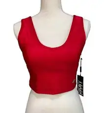 DKNY Sport Size Small High Shine Sports Bra Dry Stretch Wick Red NWT