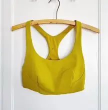 Lululemon • Wunder Train Bra Medium Support C/D Cup Auric Gold chartreuse green