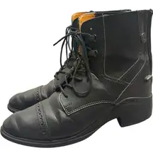 English Riding Ovation Synergy Laced Paddock Boot Black Preppy Heritage 469585 7