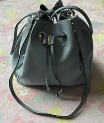 Zara power blue leather large convertible bucket bag (new)