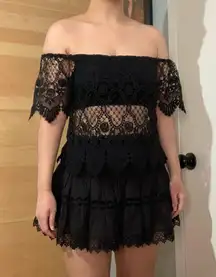 Crochet Scalloped Lace Off the Shoulder Top