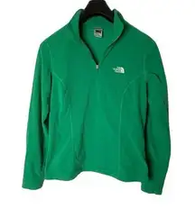 The North Face TKA 100 pullover fleece 1/4 zip green women's size medium