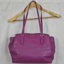 Kate Spade New York Purple Pebbled leather Shoulder Bag
