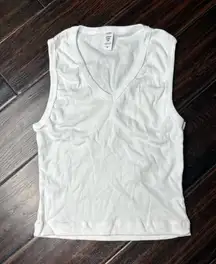 V-neck crop top shirt Los Angeles Apparel basic cotton coastal casual shirt