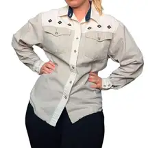 Vintage Wrangler Western Shirt Button Down Womens X-Large Cowgirl Rodeo Cowboy