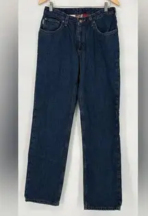 Carhartt Flannel Lined Workwear Relaxed Blue Jeans Women Size 8‎ X34