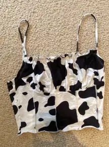 Cow Print Crop Top