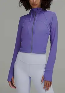 NEW!! Lululemon Nulu Mesh Cropped Define Jacket Coat Charged Indigo NWOT Size 4