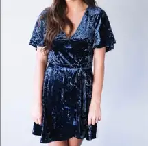 Midnight Blue Wrap Dress