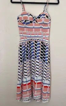 Yumi Kim Anthropologie Prima Donna Night out geometric midi dress size XS