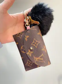 Repurposed upcyled Keychain card holder wallet