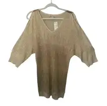 Dressbarn Gold Ombre V-Neck Tunic, 1X