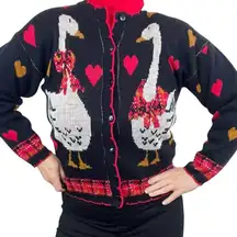 United States Sweaters Vintage 80s VALENTINE GOOSE Novelty Sweater, Sz L