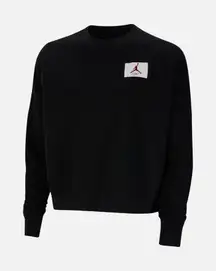 Nike Air WMNS Flight Fleece Crewneck Sweatshirt | Black | Size M