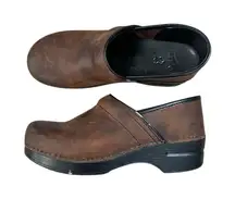 Dansko Professional Leather Clog Brown Slip on Shoes Work Women’s 40 (9-9.5)