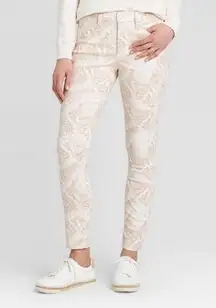 🔥SALE🔥NWT! Universal Threads White Brown High Rise Snake Print Skinny Jeans 0